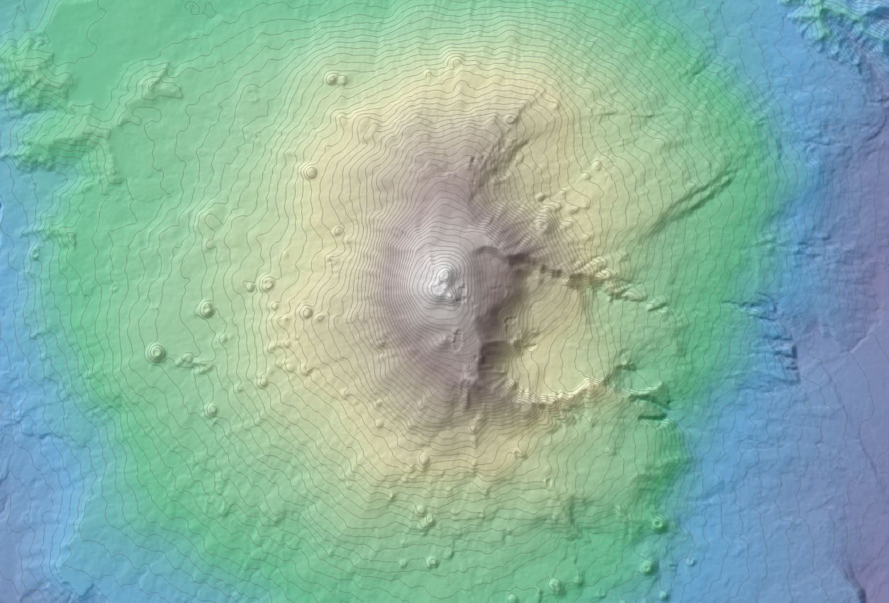 Hillshade of Mt Etna