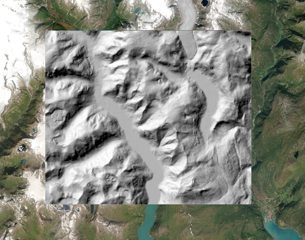 Hillshade of Norway Fjords