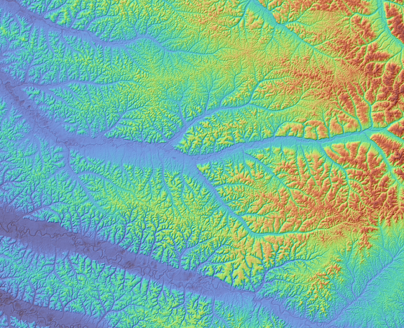 Congo DTM Hillshade