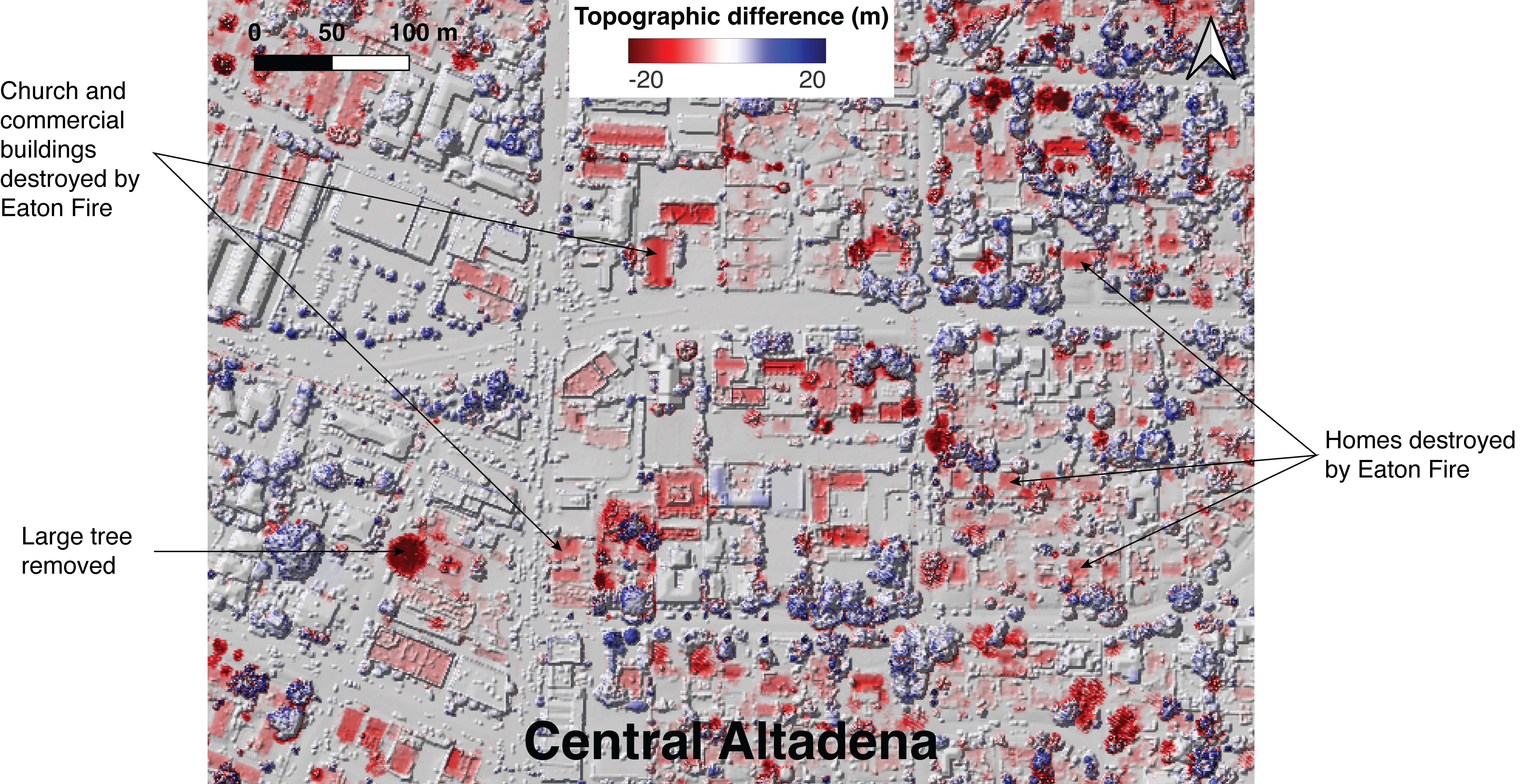 Central Altadena differencing results